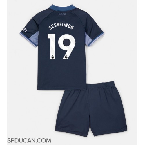 Dječji Nogometni Dres Tottenham Hotspur Ryan Sessegnon #19 Gostujuci 2023-24 Kratak Rukav (+ Kratke hlače)